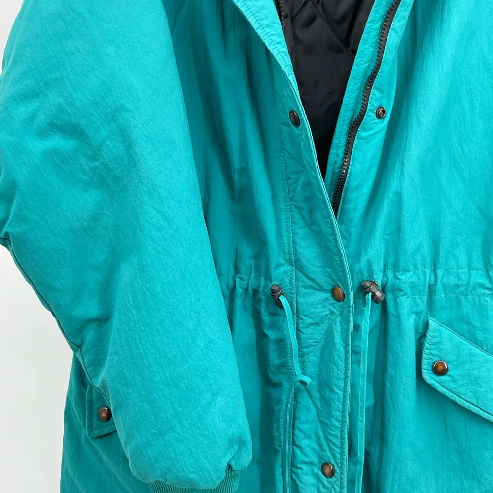 ⭐️L.L. Bean Women's Vintage Teal Goose Down Parka - Picture 3 of 13